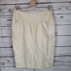 Valentino Pale Yellow Pencil Skirt with Pockets